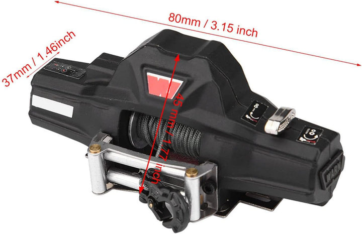 Dilwe RC Auto Winch dual motorwinde Massstab 1/8 RC Modellauto Crawler Car Zweimotorige Winsch mit F