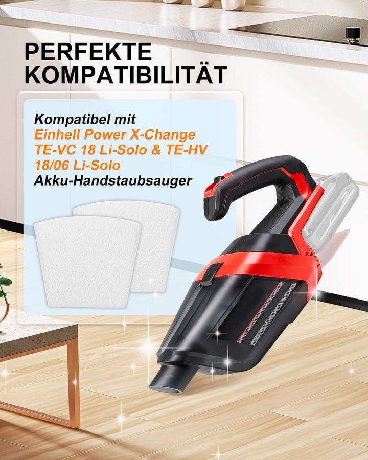 Ersatzfilter Kompatibel mit Einhell Power X-Change TE-VC 18 Li-Solo & TE-HV 18/06 Li-Solo schnurlose