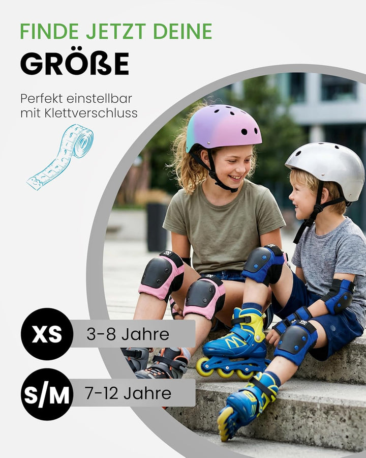 99FLIPS Schoner Inliner Kinder Knieschoner Kinder - Inliner Schoner Set - Schutzausrüstung - Knie un