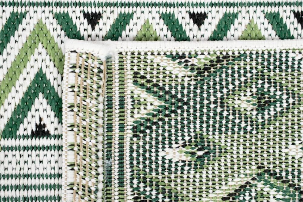 Teppich-Traum Runder In- & Outdoor Teppich Sisal Optik Balkon Küche Wohnzimmer Terrasse gestreiftes