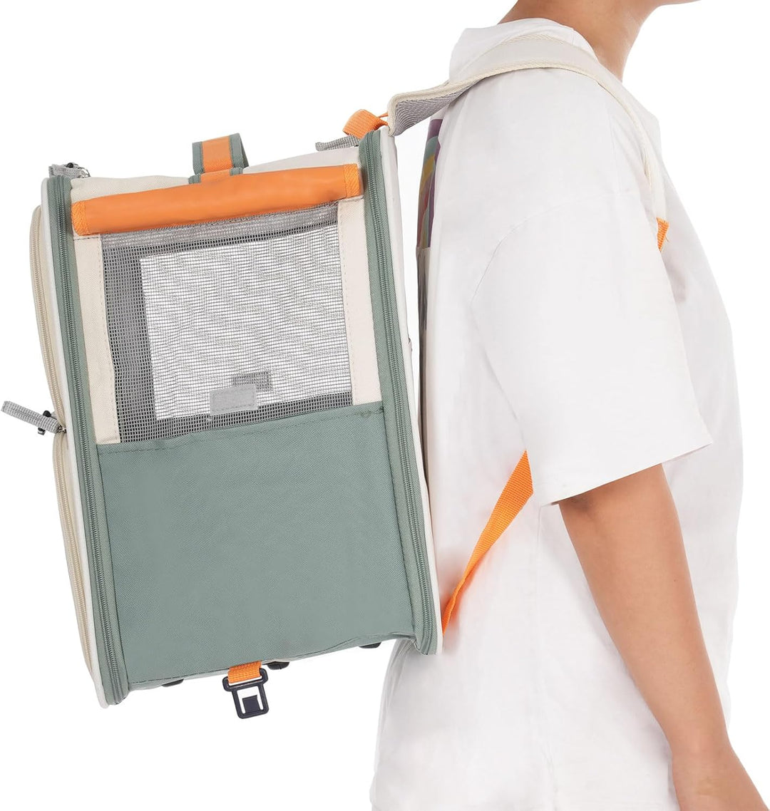 Katzenrucksack Hunderucksack mit Trolley 2 in 1 bis 12,5 kg, Katzentransporttasche Tiertransporter m