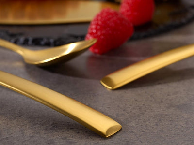 Echtwerk Tafelbesteck "Avelino" 30 teilig, Edelstahl 18/10, Gold mattiert, cm, 24, 5 x 4, 8 cm, 30 E