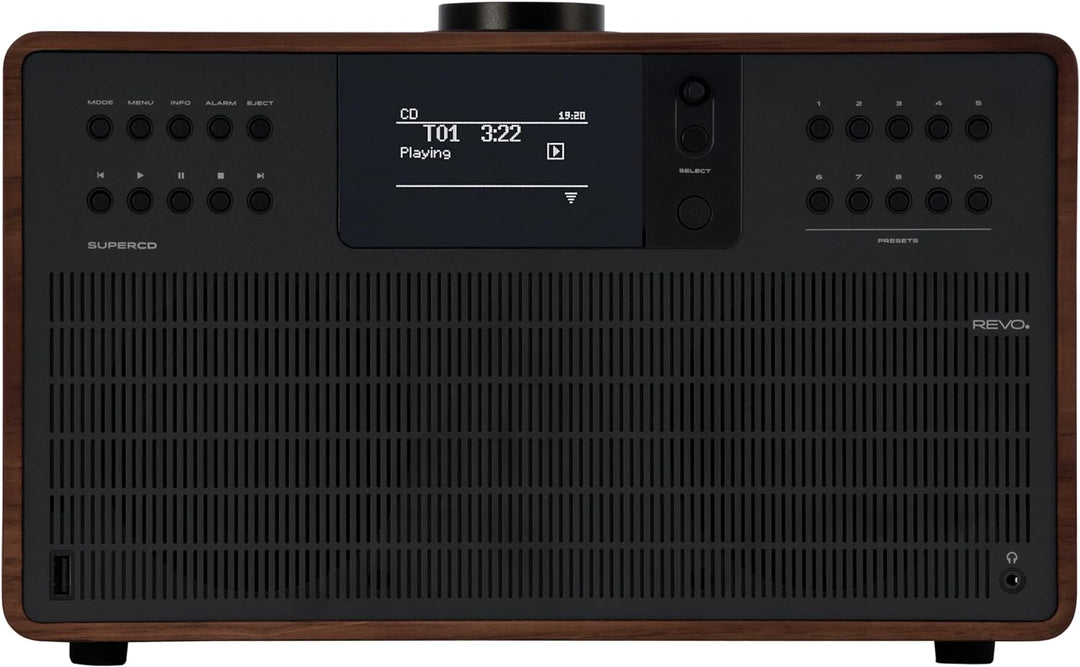 REVO SuperCD Internet-/DAB+ Digitalradio mit CD Player (40 Watt, Stereo Sound, CD-Player, Internet/D