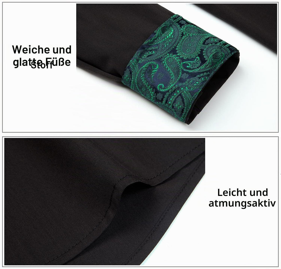 HISDERN Herren Hemd formelle Freizeithemd Businesshemden Freizeithemden Langarm Baumwolle Klassisch