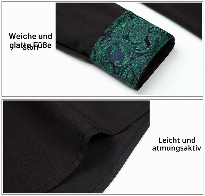 HISDERN Herren Hemd formelle Freizeithemd Businesshemden Freizeithemden Langarm Baumwolle Klassisch