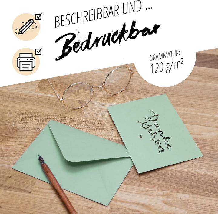 Japun – Briefumschläge (100 Stück) aus Papier, Kuvert, Umschlag ohne Fenster - DIN C6-162 x 114 mm -