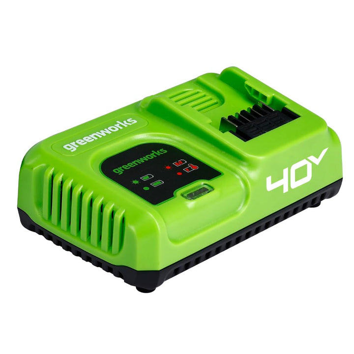 Greenworks 40V Akku Ladegerät - 40V 5A Schnellladegerät, erhöht die Batterielebensdauer, schnelles A