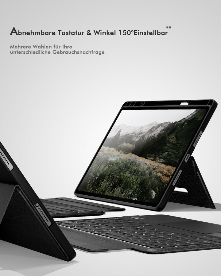 Doohoeek Bluetooth Tastatur Hülle mit LCD-Display für Lenovo Idea Tab Pro 2025 12,7 Zoll, Bluetooth