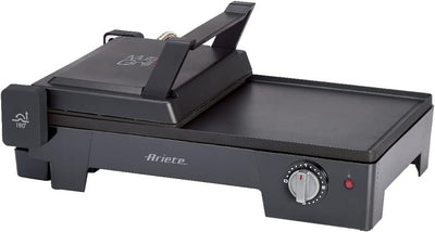 Ariete 1916 Elektrogrill, glatt und gerillt, mit Kontaktgrill-Funktion, 2200 W, Platten mit Antihaft