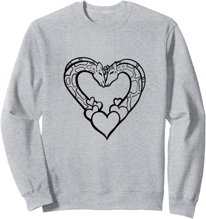 Giraffe Lover cute giraffe heart art hearts Sweatshirt