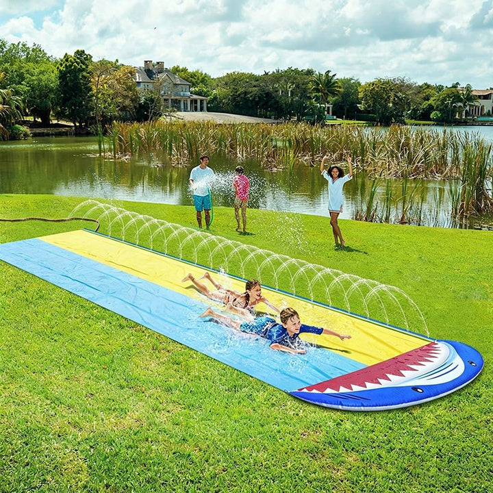 480 x 140 cm Wasserrutsche Garten für Kinder, Wasserrutsche Kinder Draussen, Wasserrutsche Aufblasba