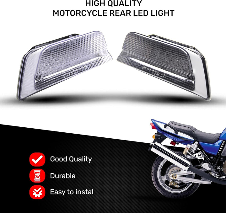 avdb-moto LED-Bremslicht mit integrierten Blinker kompatibel mit Kawasaki ZRX, 1100, 1200 (Getönt),
