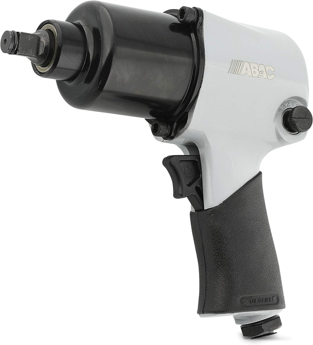 ABAC Druckluft Schlagschrauber 1⁄2" G-102 - Kunststoffkoffer mit Zubehör (10 Steckschlüssel + Verlän