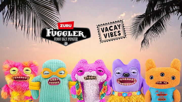 Fuggler Vacay Vibes 23 cm von ZURU, Lustiges Hässliches Monster, Plüschtier für Kinder und Erwachsen