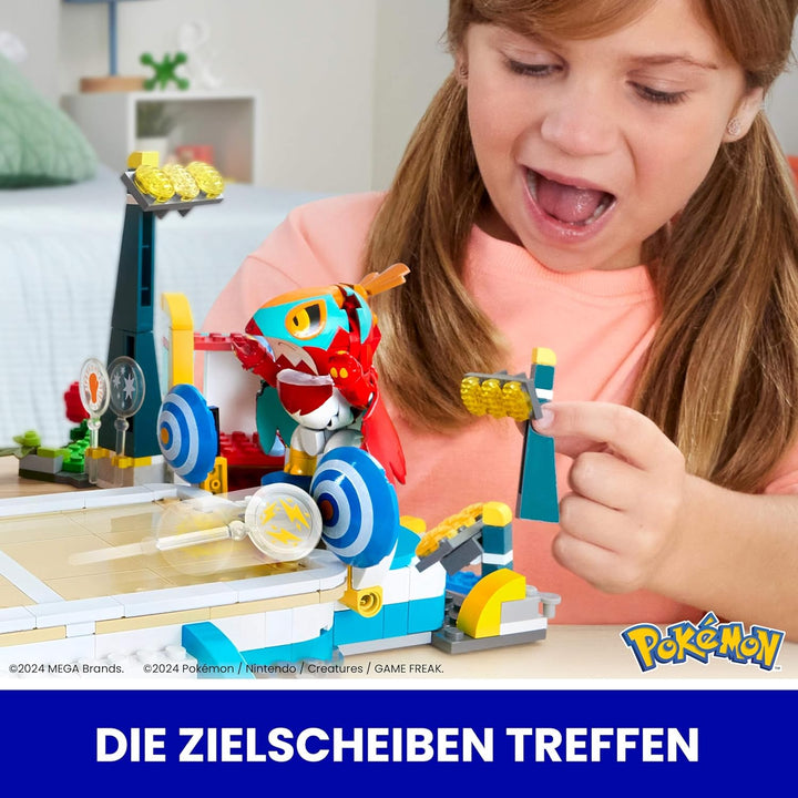 MEGA Pokémon Actionfigur-Bauspielzeug, Trainingsarena mit 1101 Teilen, Kampfspiel und 5 bewegliche F