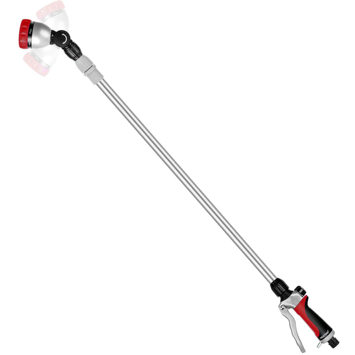 RESTMO Langer Teleskop Giessstab 92-152 cm, Lang Gartenbrause Metall mit 180° schwenkbaren Kopf, 7 S