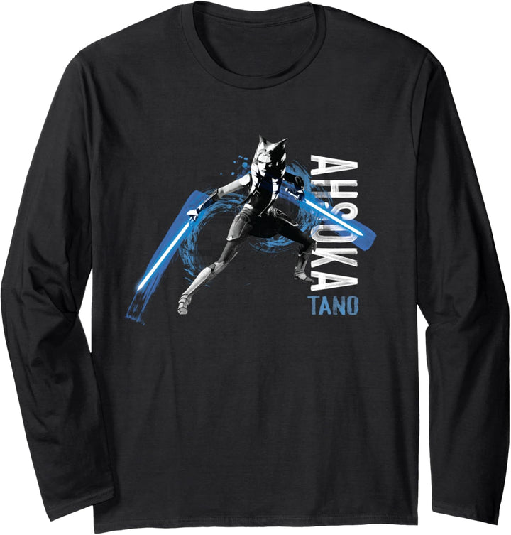 Star Wars The Clone Wars Ahsoka Tano Dual Lightsabers Langarmshirt