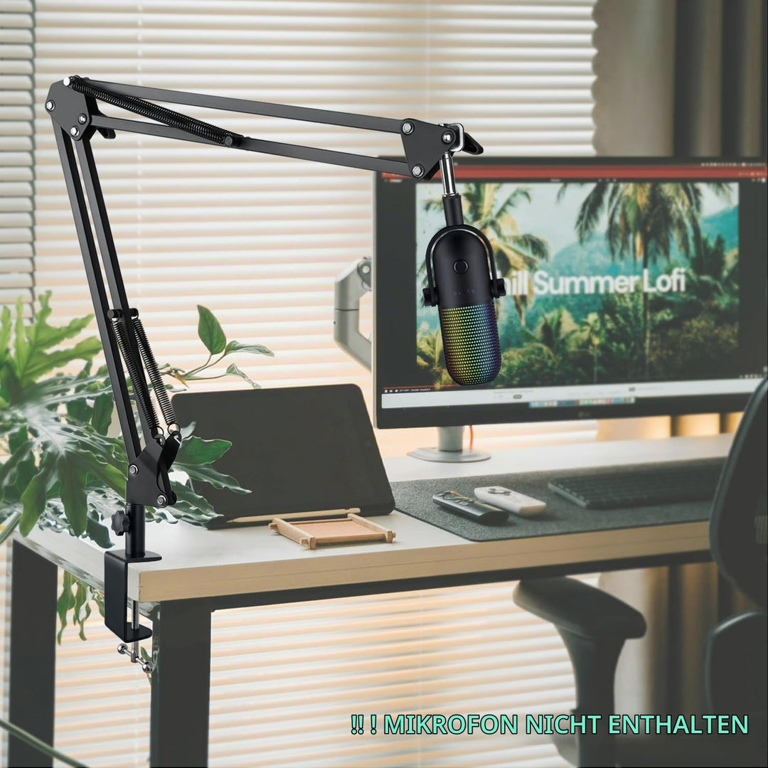 Einstellbare Mikrofon Arm, Mikrofonarmständer Kompatibel mit Seiren X Mini V2 V3 USB Streaming Mikro