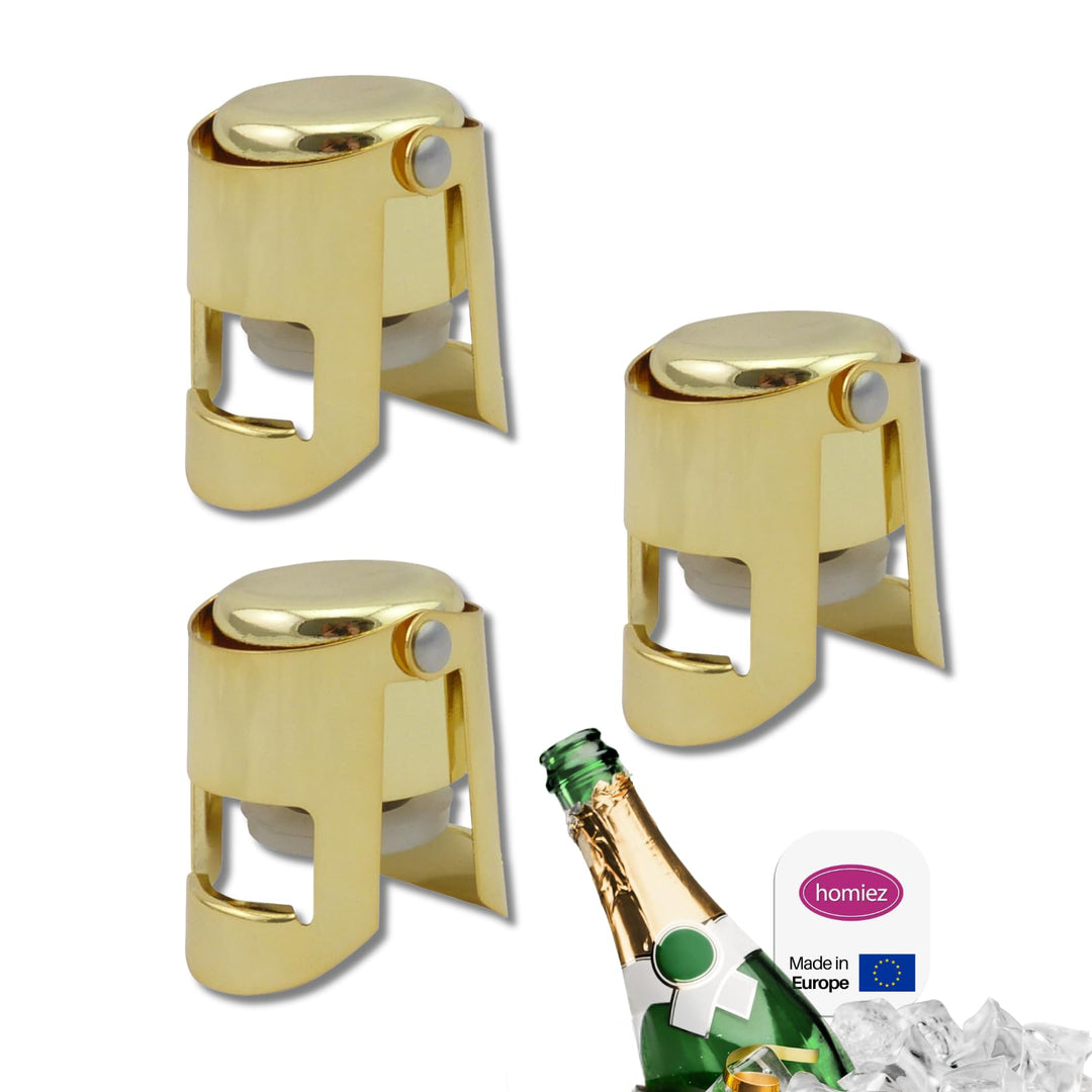 SPARKLING Flaschenverschluss in Gold für Sekt, Prosecco oder als Weinflaschenverschluss | Sektversch