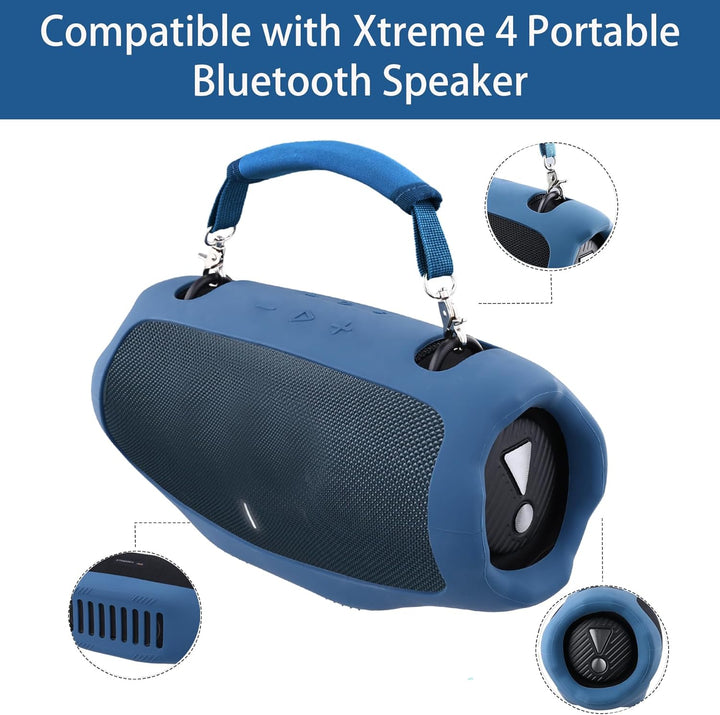 co2CREA Tragetasche Case Silikonhülle kompatibel mit JBL Xtreme 4 Tragbarer Bluetooth Lautsprecher,T