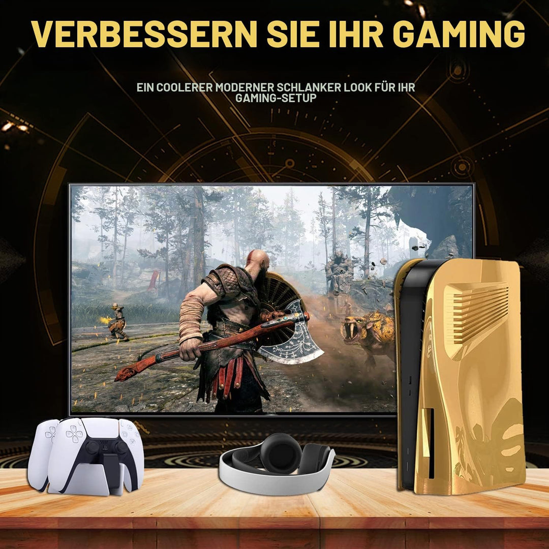 ElitePlay PS5-Frontplatte mit Kühlungsöffnungen, gebogen, Ersatzplatten, Zubehör für Playstation 5 D