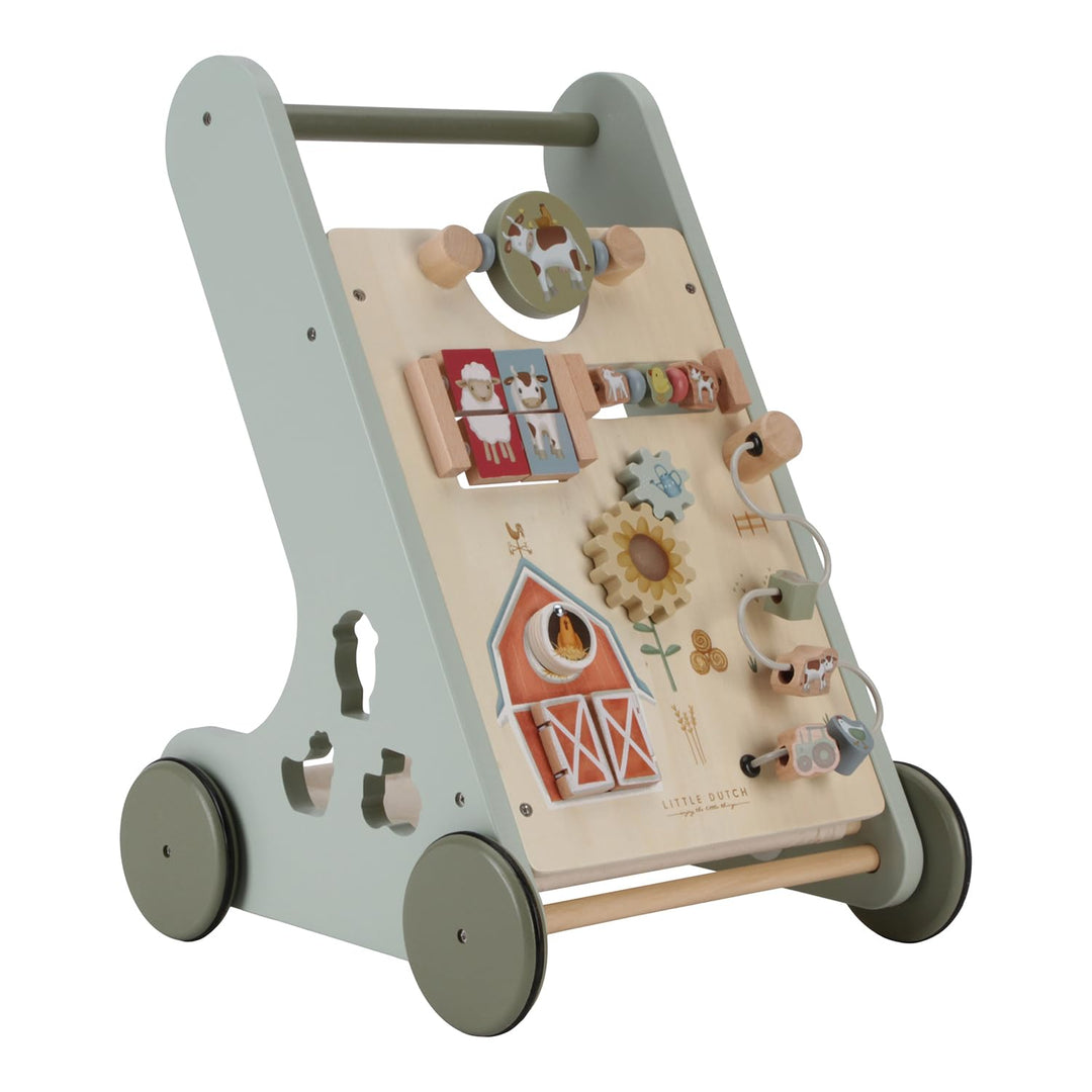 Little Dutch 7132 FSC Holz Activity Laufwagen grün - Little Farm