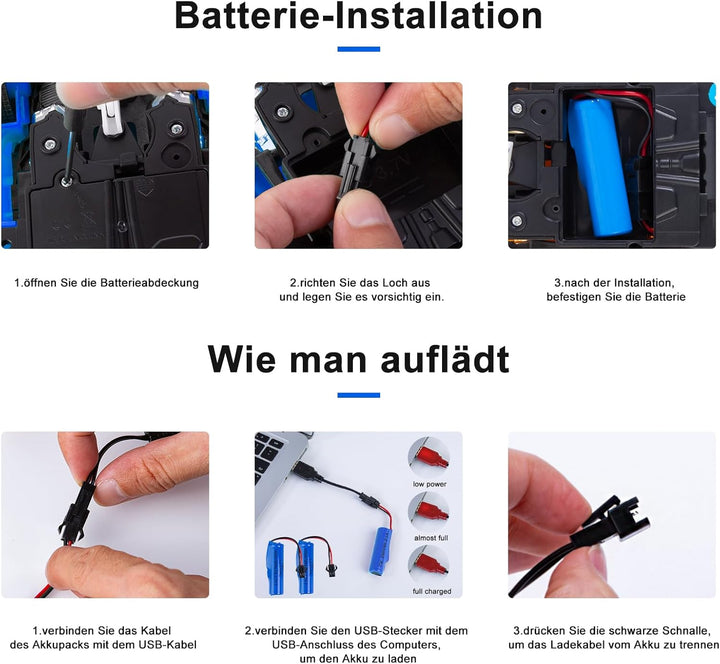 Yellcetoy Transform Spielzeug Ferngesteuertes Auto, Roboter Auto mit Handgesten Sening LED Licht Mus
