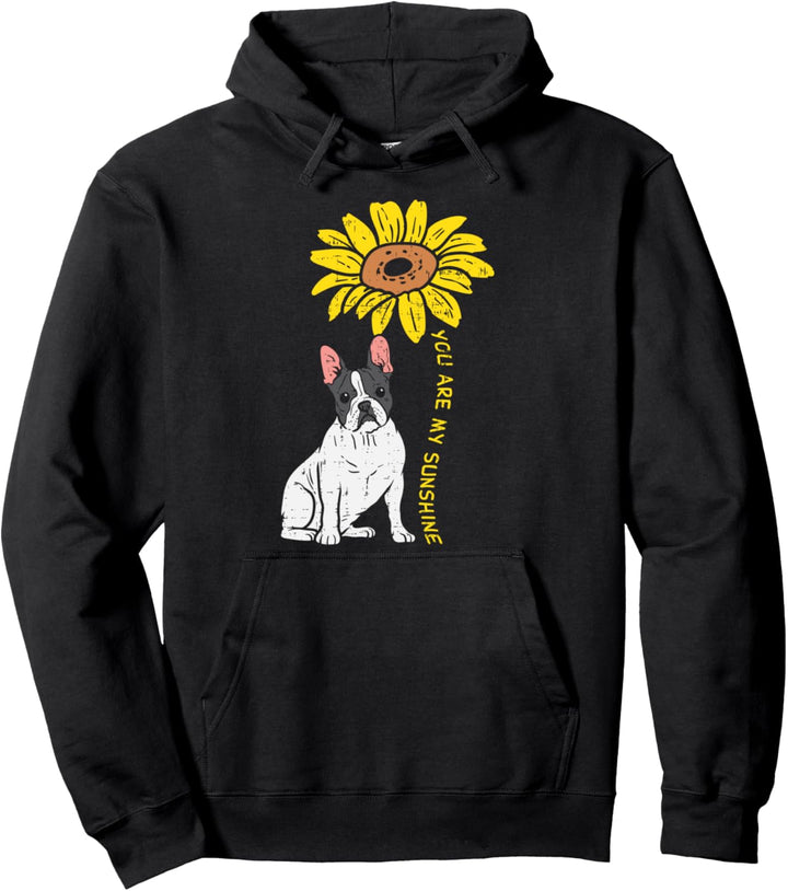 French Bulldog Sunflower Sunshine Frenchie Dog Women Gift Pullover Hoodie