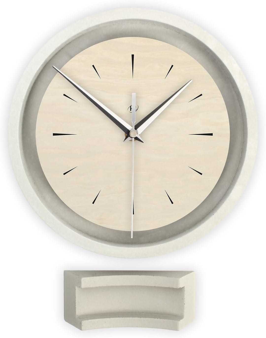 Runde Tischuhr aus Beton im Industrial Design – leise Standuhr ohne Ticken in minimalistischem Desig