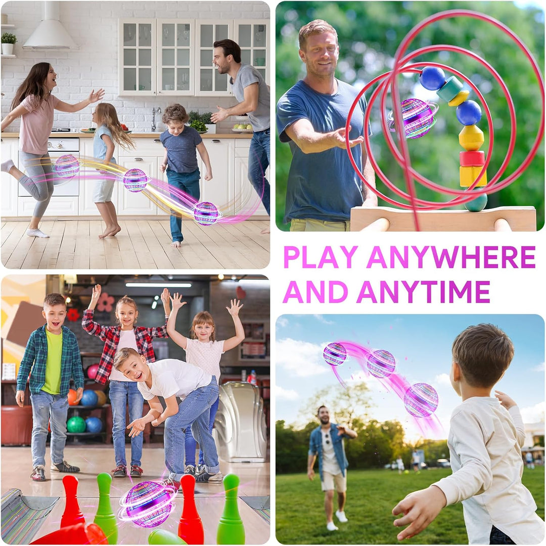 Fliegender Ball,Hand Controlled Hover Ball,Magic Fly Orb Schwebender Ball mit LED Licht Flying Spinn
