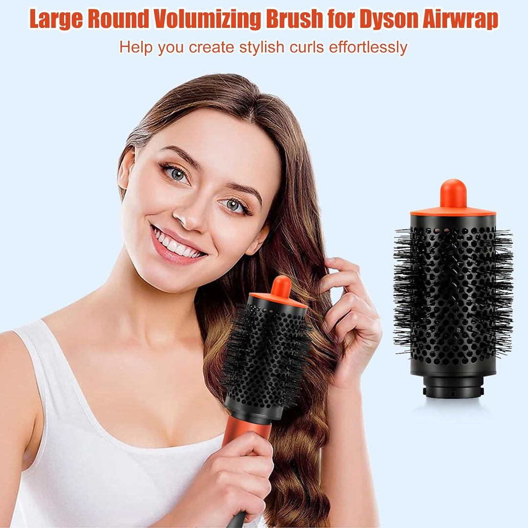 Grosse runde Volumenbürste für Dyson Airwrap Aufsätze, verbesserte Volumenaufsatzbürste für flaches