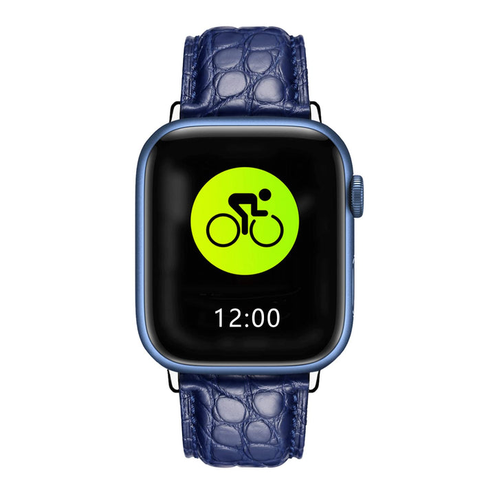 Krokodil Armband Kompatibel mit Apple Watch Armband 41mm 40mm 38mm Leder Alligator Ersatzarmband Kom