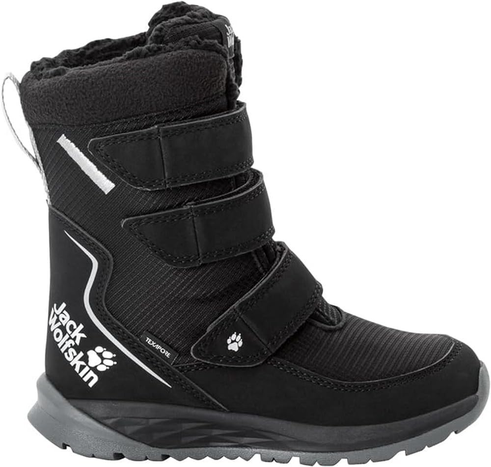 Jack Wolfskin Unisex Kinder Polar Boot Texapore High Vc K Schneestiefel 27 EU Black Grey, 27 EU Blac