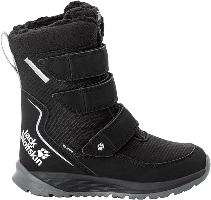Jack Wolfskin Unisex Kinder Polar Boot Texapore High Vc K Schneestiefel 27 EU Black Grey, 27 EU Blac
