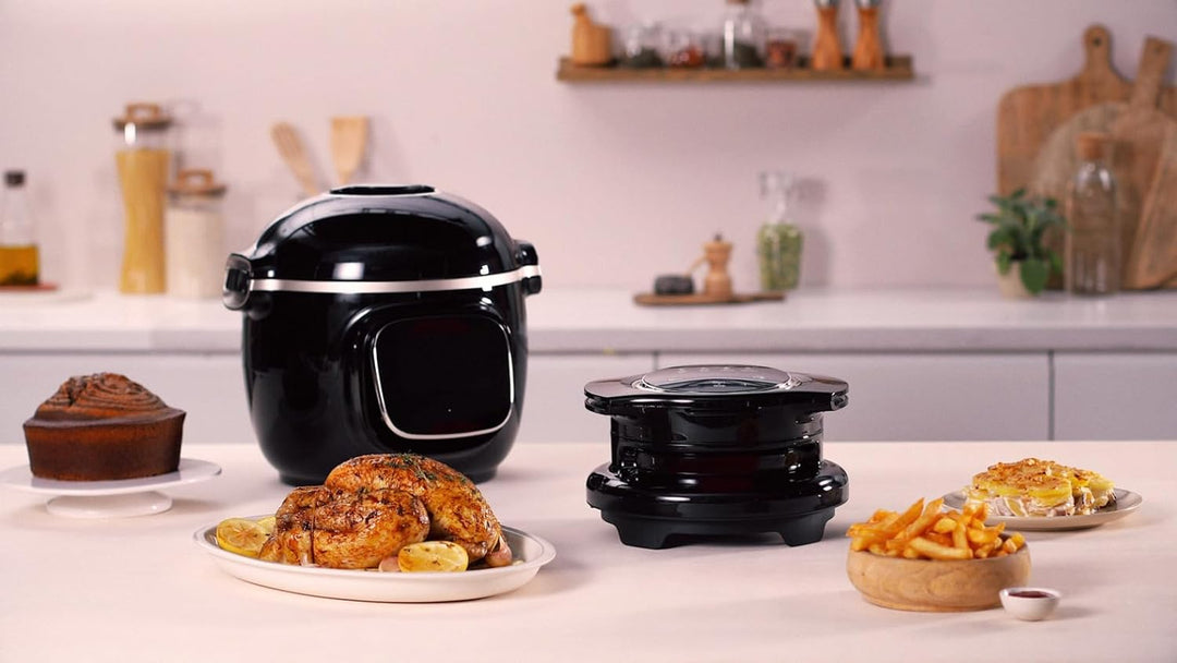 Moulinex Extra Crisp Deckel Cookeo, knusprige Rezepte, 4 automatische Programme, manueller Modus, ei