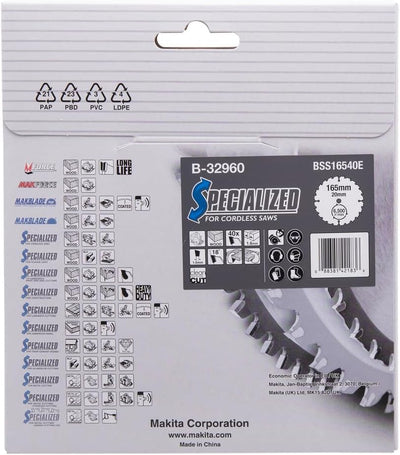 Makita B-32960 Kreissägeblatt Ø165/20 mm, 40Z