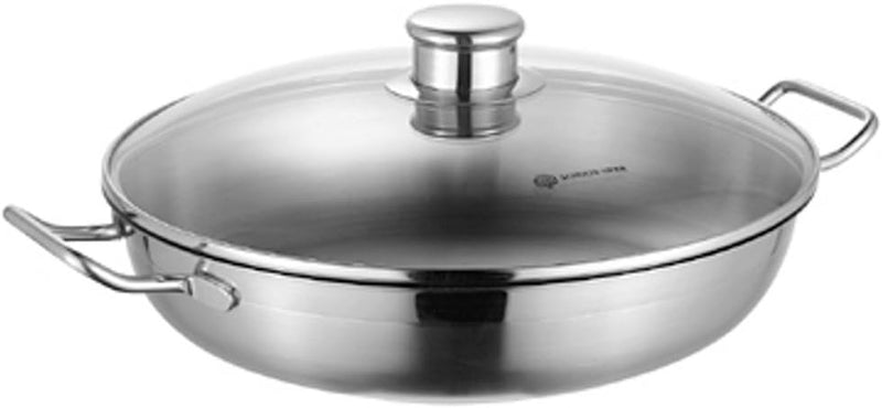 Schulte-Ufer 6452-941-28 Schmorpfanne Profi-Line i, 28 cm, Edelstahl, 28 cm