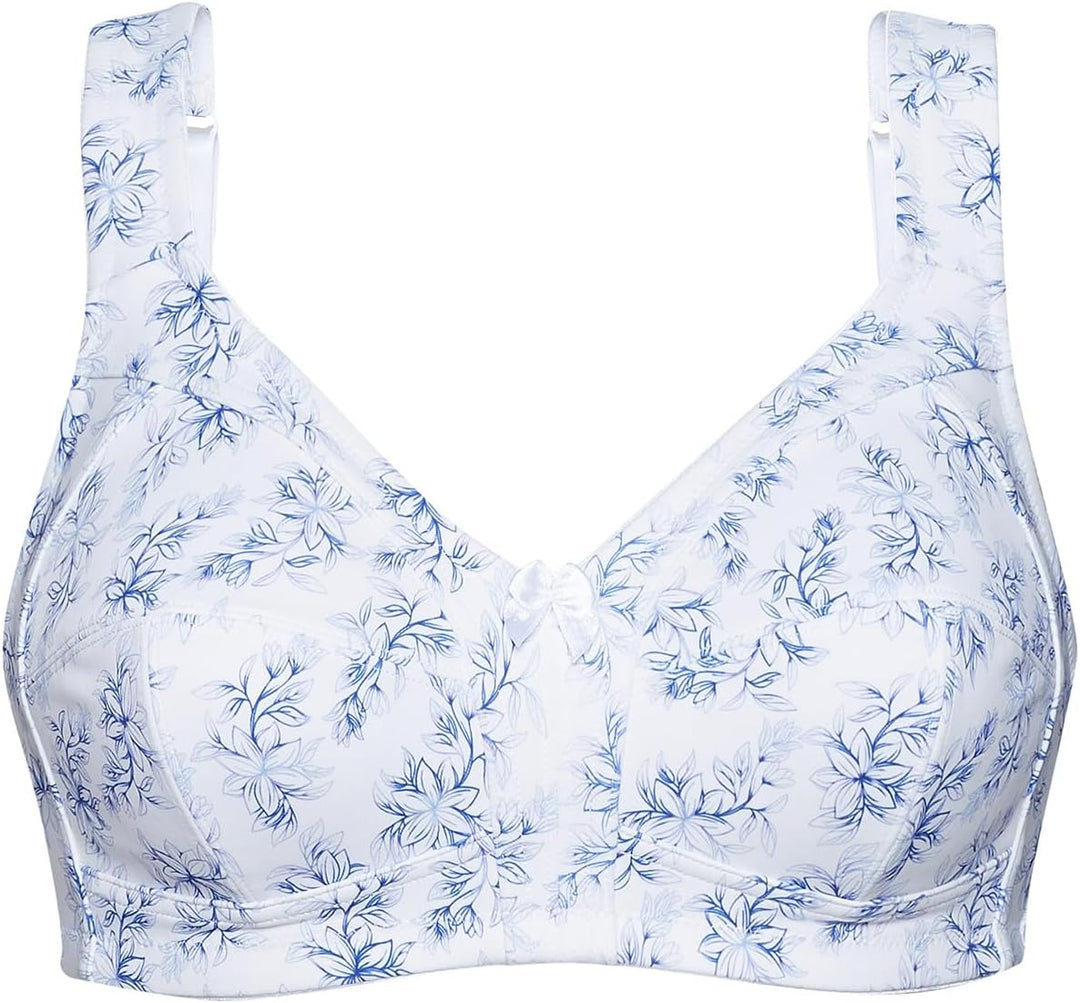 Susa Damen BH 80B Blue-flowers, 80B Blue-flowers