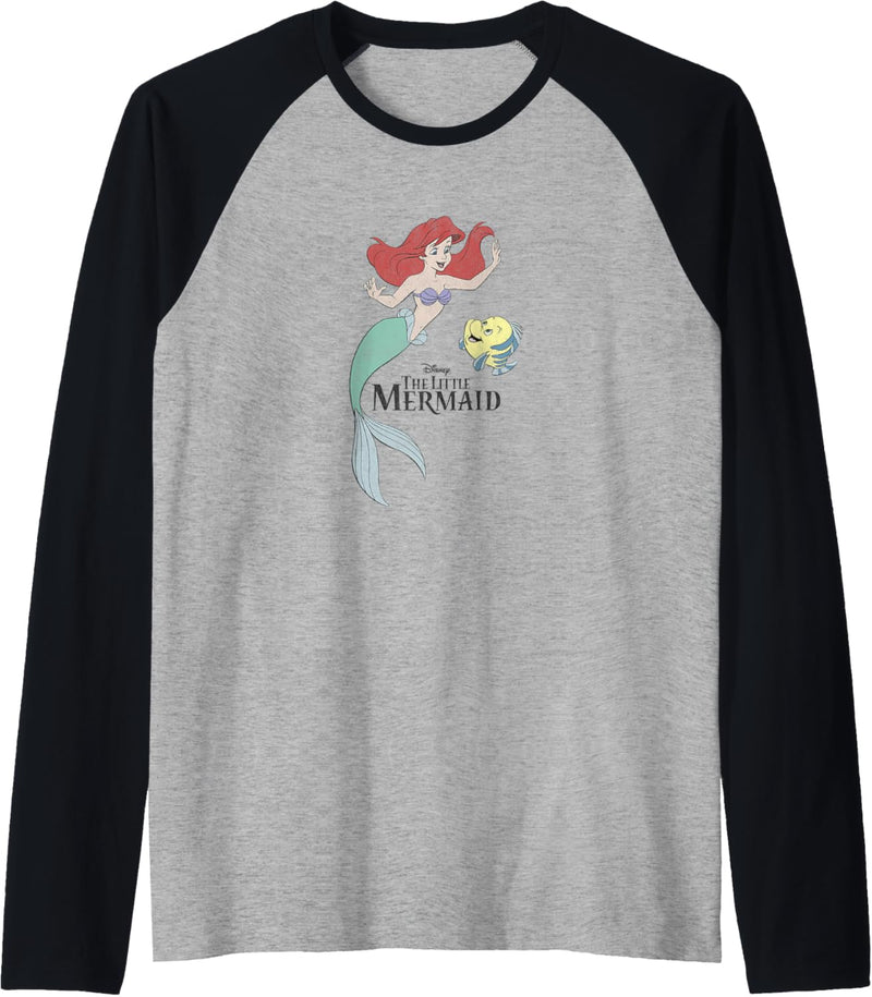 Disney The Little Mermaid Ariel & Flounder Portrait Raglan