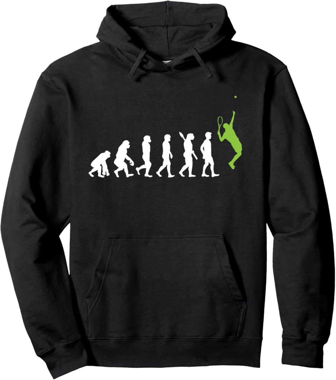 Tennis Spieler Tennisschläger Tennis Evolution Pullover Hoodie