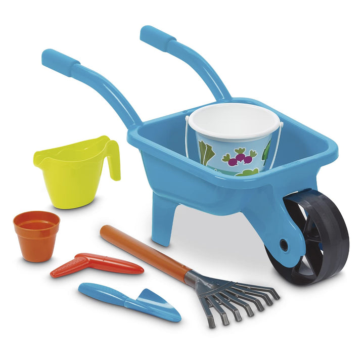 Ecoiffier 4559 Gartenschubkarre gefüllt, Mehrfarbig