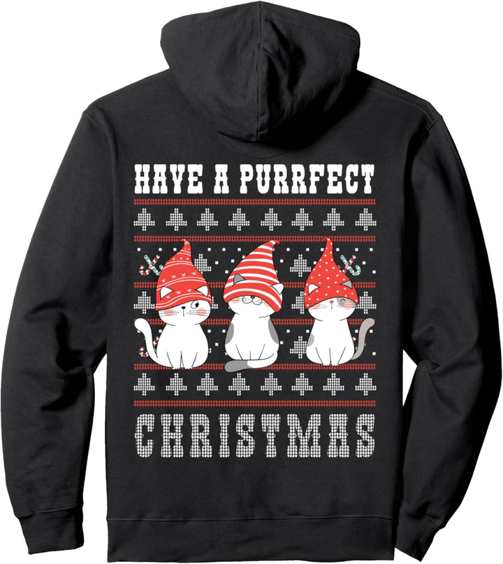 Have a Purrfect Christmas Ugly Christmas Katze Katzen Pullover Hoodie