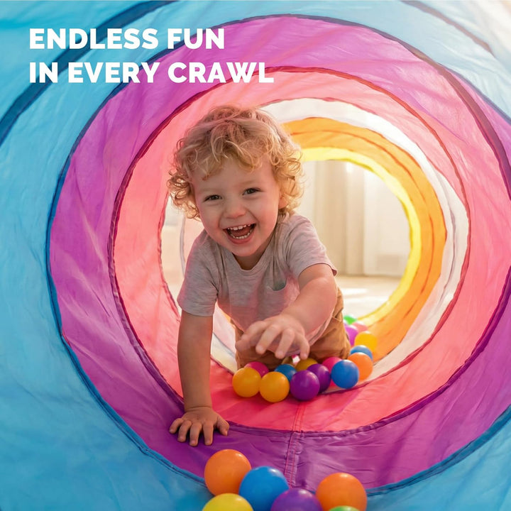 Wilwolfer Tunnel für Kinder - Spielzelt für Draussen mit Mesh-Seiten - 180cm Tunnel für Kinder motor