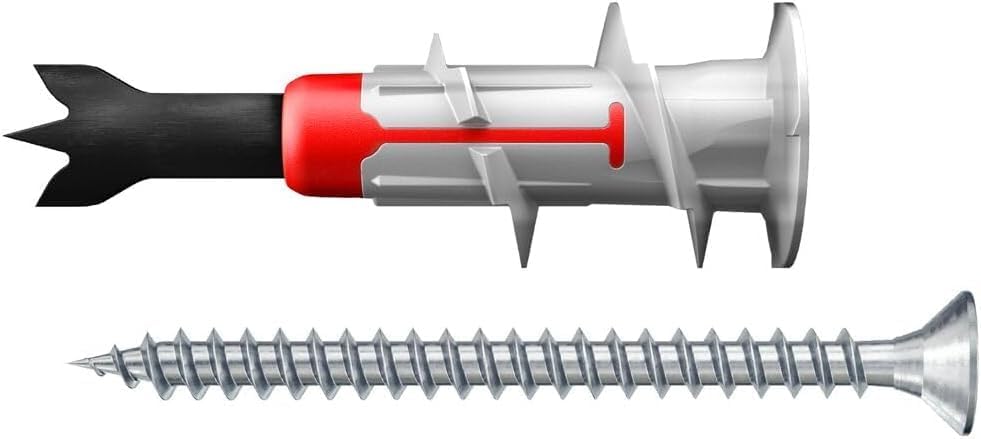 fischer RED-BOX DUOPOWER + Schrauben, Sortimentbox, 280-teilig & DUOBLADE S, selbstbohrender Gipskar