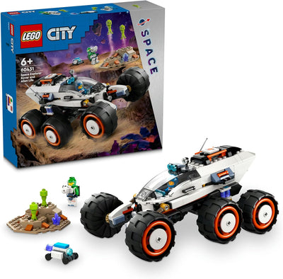 LEGO City Weltraum-Rover mit Ausserirdischen, Auto-Set mit Roboter- und Alien-Spielzeug-Figuren & Ci