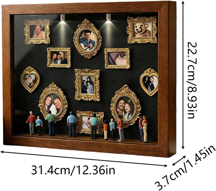 DIY Mini Museum Silhouette Box, Mini Figuren Menschen Museum Bilderrahmen Set, Kreatives Erinnerungs