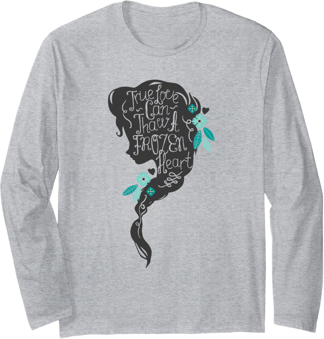 Disney Frozen Elsa Head Profile Love Thaws Langarmshirt