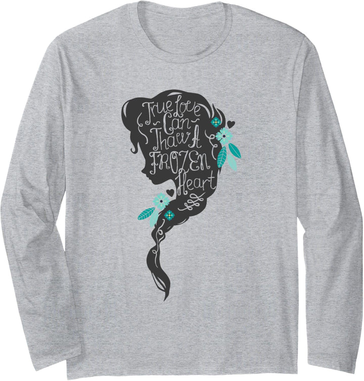 Disney Frozen Elsa Head Profile Love Thaws Langarmshirt
