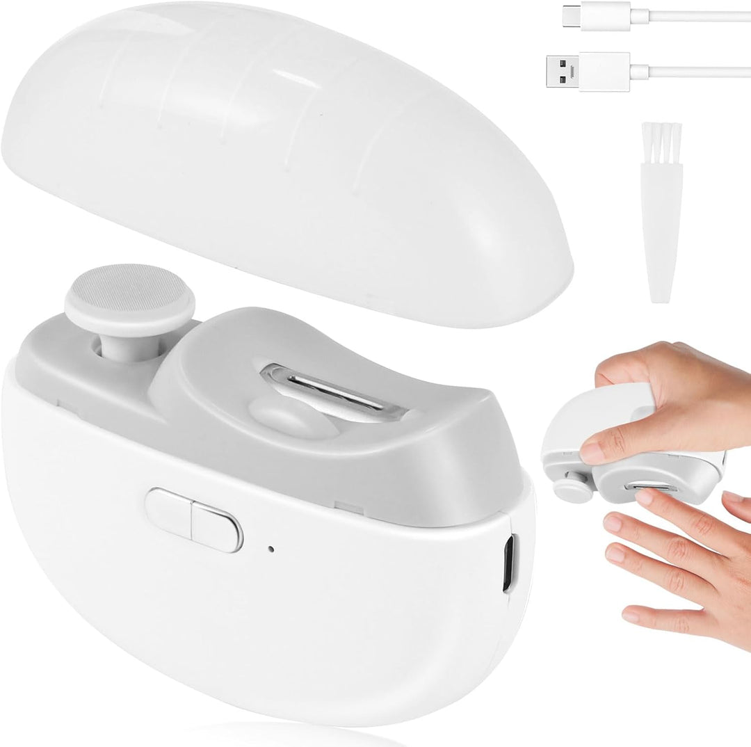 Vusddy 2-in-1 Elektrische Nagelknipser und Nagelfeile für Babys, automatischer Nagelschneider mit Li