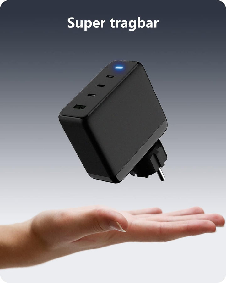 150W GaN USB-C Ladegerät Netzteil mit Schnellladeleistung, envircell 4 Ports Charger PD Ladegerät mi